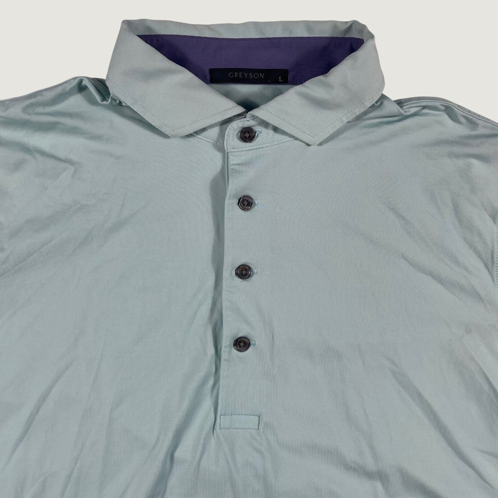 Greyson Polo Shirt Mens Large Short Sleeve Performance‎ Stretch Mint Green